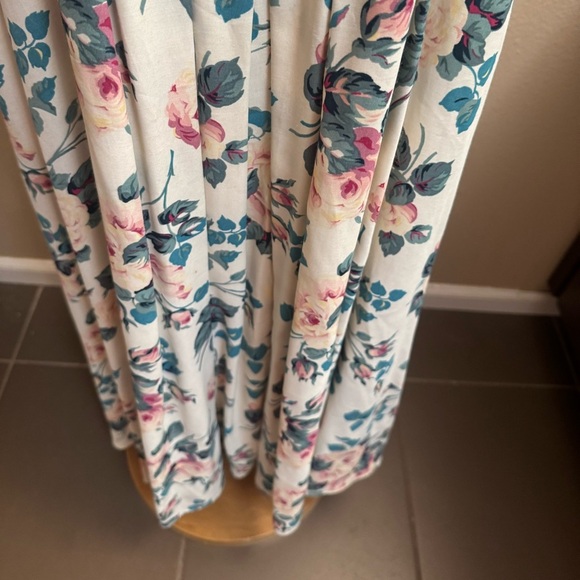 80’S VINTAGE E.D. MICHAELS Floral Women’s Dress Size 13/14 Pockets Modest Farm - Picture 12 of 15